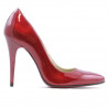Eleganckie buty damskie 1241 lakierowane bordowe