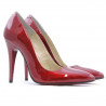 Eleganckie buty damskie 1241 lakierowane bordowe