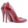 Eleganckie buty damskie 1241 lakierowane bordowe