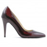Eleganckie buty damskie 1246 lakier bordowy 01