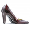 Eleganckie buty damskie 1246 lakier bordowy 01