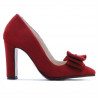 Eleganckie damskie buty 1252 czerwony zamsz