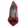 Eleganckie damskie buty 1252 czerwony zamsz