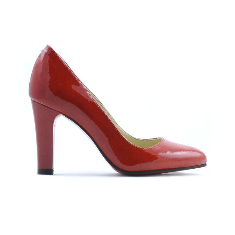 Eleganckie buty damskie 1243 lakierowane czerwone01