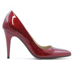 Eleganckie buty damskie 1246 lakierowane bordo