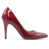 Eleganckie buty damskie 1246 lakierowane bordo