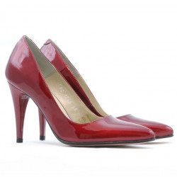Eleganckie buty damskie 1246 lakierowane bordo