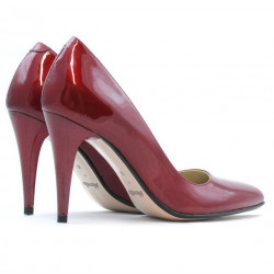 Eleganckie buty damskie 1246 lakierowane bordo