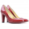 Eleganckie buty damskie 1243 bordowe lakierowane