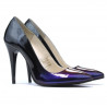 Eleganckie buty 1241 czarny+fioletowy lakier (kameleon)