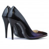 Eleganckie buty 1241 czarny+fioletowy lakier (kameleon)