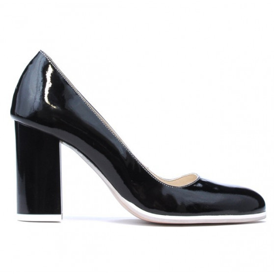 Eleganckie/casualne buty damskie 1254 lakier czarny
