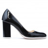 Eleganckie/casualne buty damskie 1254 lakier czarny