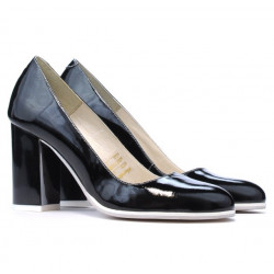 Eleganckie/casualne buty damskie 1254 lakier czarny