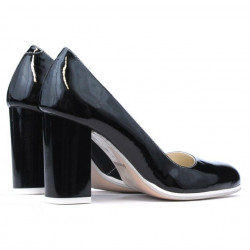 Eleganckie/casualne buty damskie 1254 lakier czarny