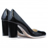 Eleganckie/casualne buty damskie 1254 lakier czarny