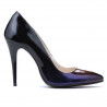 Eleganckie buty 1241 czarny+fioletowy lakier (kameleon)
