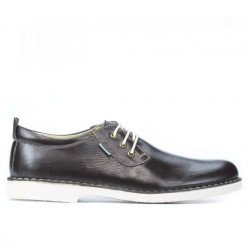 Buty casual męskie (duże rozmiary) 7201m kawa
