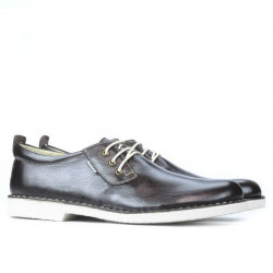 Buty casual męskie (duże rozmiary) 7201m kawa