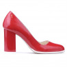 Eleganckie/casual buty damskie 1254 czerwony lakier