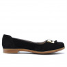 Damskie baleriny 674 czarne welur