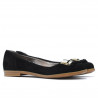 Damskie baleriny 674 czarne welur