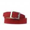 Pasek damski 02m czerwony welur