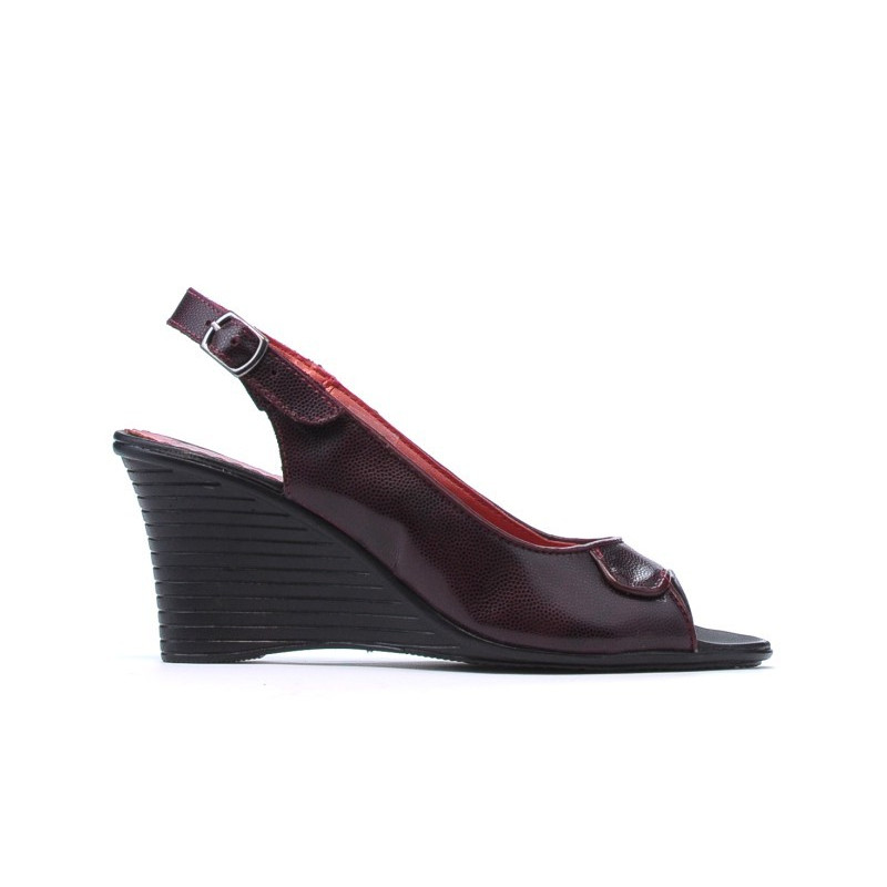 Sandały damskie 596 bordo