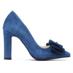 Eleganckie damskie buty 1252 turkusowa antilopa