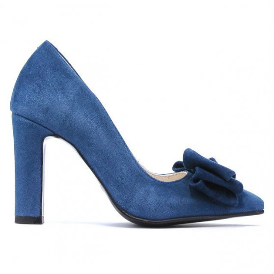 Eleganckie damskie buty 1252 turkusowa antilopa