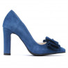 Eleganckie damskie buty 1252 turkusowa antilopa