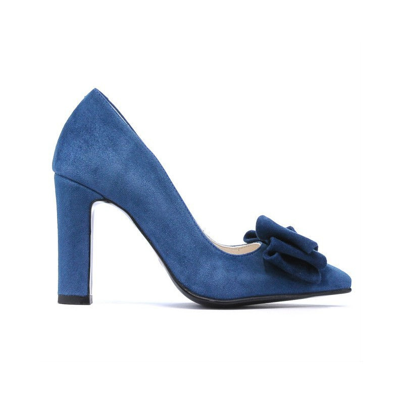 Eleganckie damskie buty 1252 turkusowa antilopa