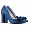 Eleganckie damskie buty 1252 turkusowa antilopa