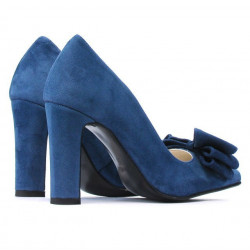 Eleganckie damskie buty 1252 turkusowa antilopa