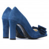 Eleganckie damskie buty 1252 turkusowa antilopa