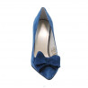 Eleganckie damskie buty 1252 turkusowa antilopa