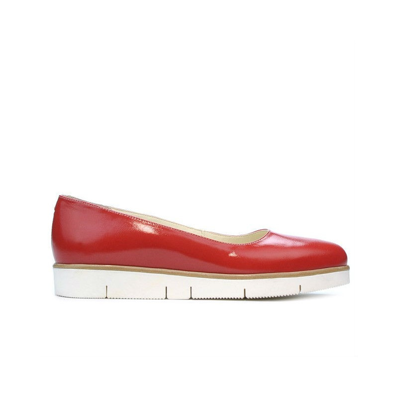 Damskie buty casual 677 lakierowane czerwone