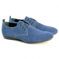 Buty casual męskie 794 indigo zamsz
