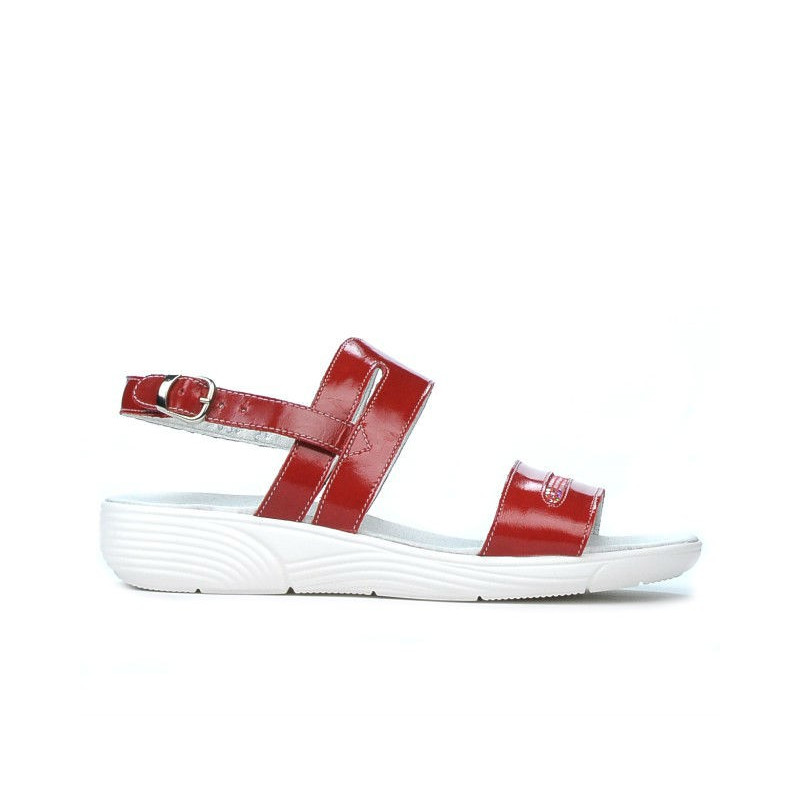 Damskie sandały 5035 lakierowane czerwone