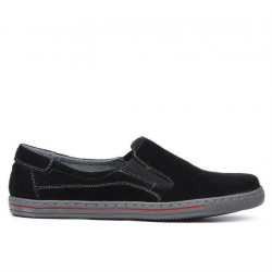 Damskie buty sportowe 624 czarne welurowe