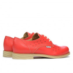 Damskie buty casual 678 czerwony koral