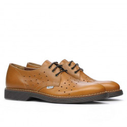 Buty casual męskie 836 brązowe