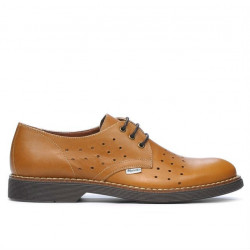 Buty casual męskie 836 brązowe