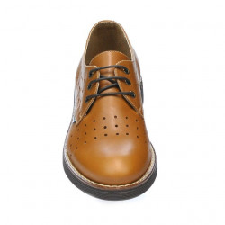Buty casual męskie 836 brązowe