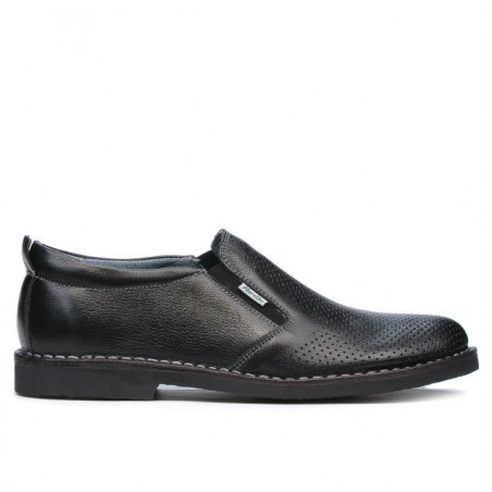 Casualowe buty męskie 7200p czarne perforowane