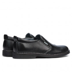 Męskie buty casual (duże rozmiary) 7200mp czarny perforowany