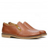 Brązowe perforowane buty casual męskie 7200p