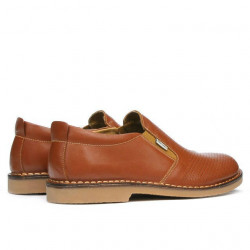 Brązowe perforowane buty casual męskie 7200p
