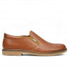 Brązowe perforowane buty casual męskie 7200p