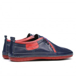Mokasyny męskie 865 indigo+czerwony